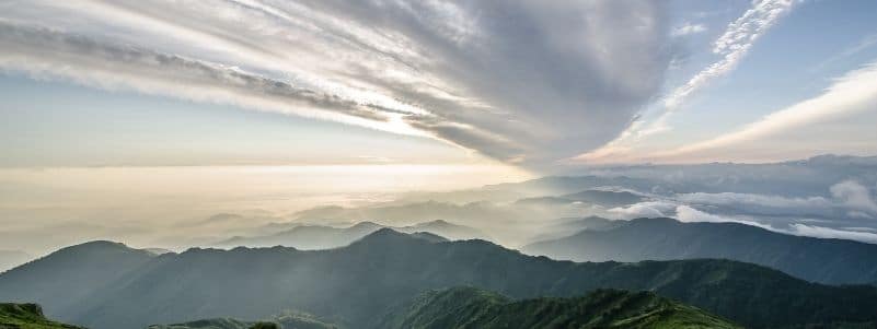 Clouds over the misty mountains